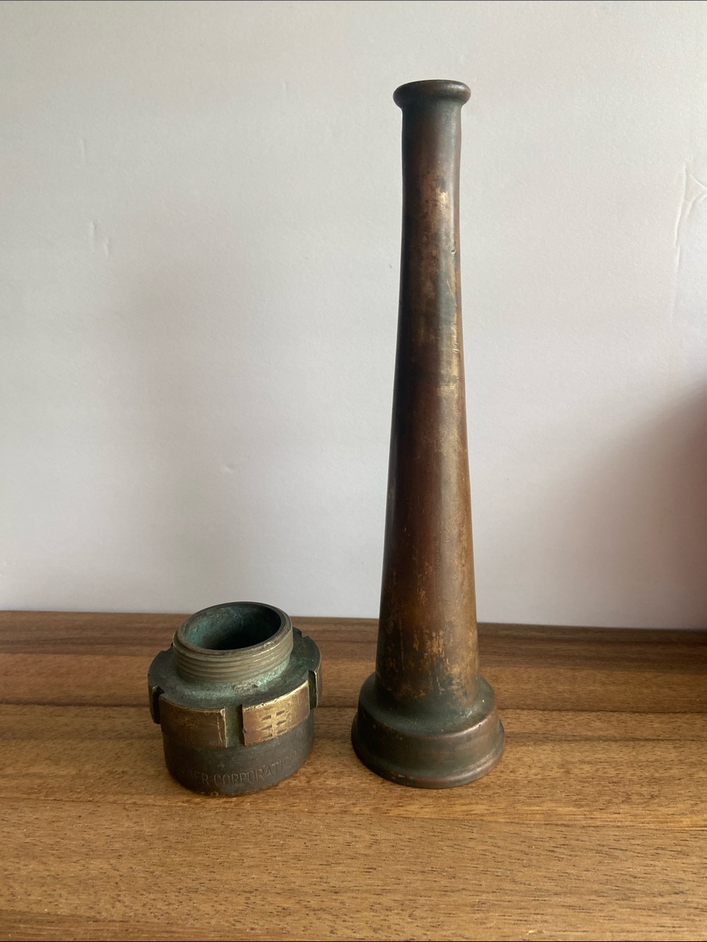 Vintage Brass Fire Hose Nozzle Industrial Decor Firefighter Salvage